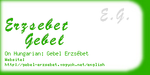 erzsebet gebel business card
